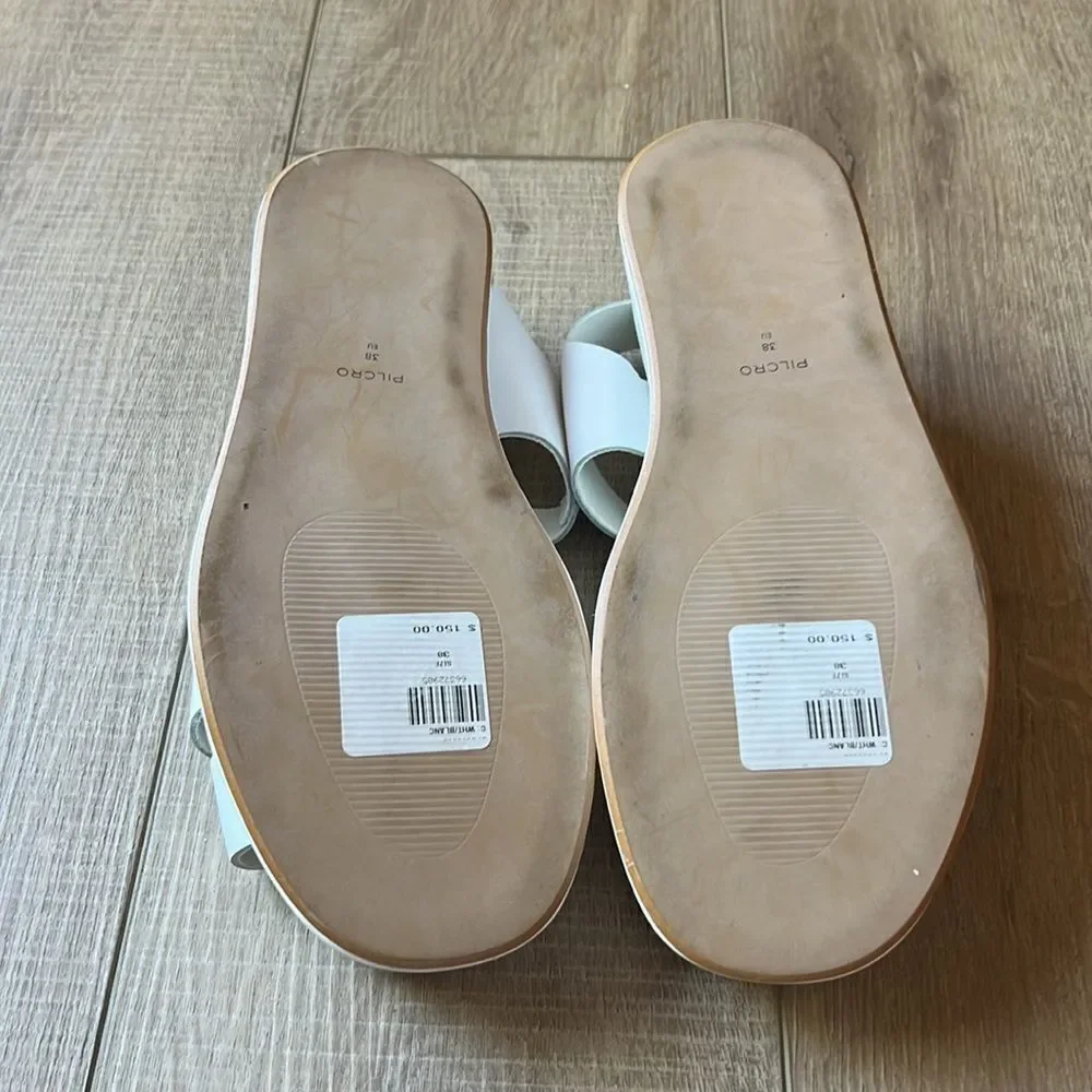 Anthropologie x Pilcro White Platform Fisherman Sandal US 8